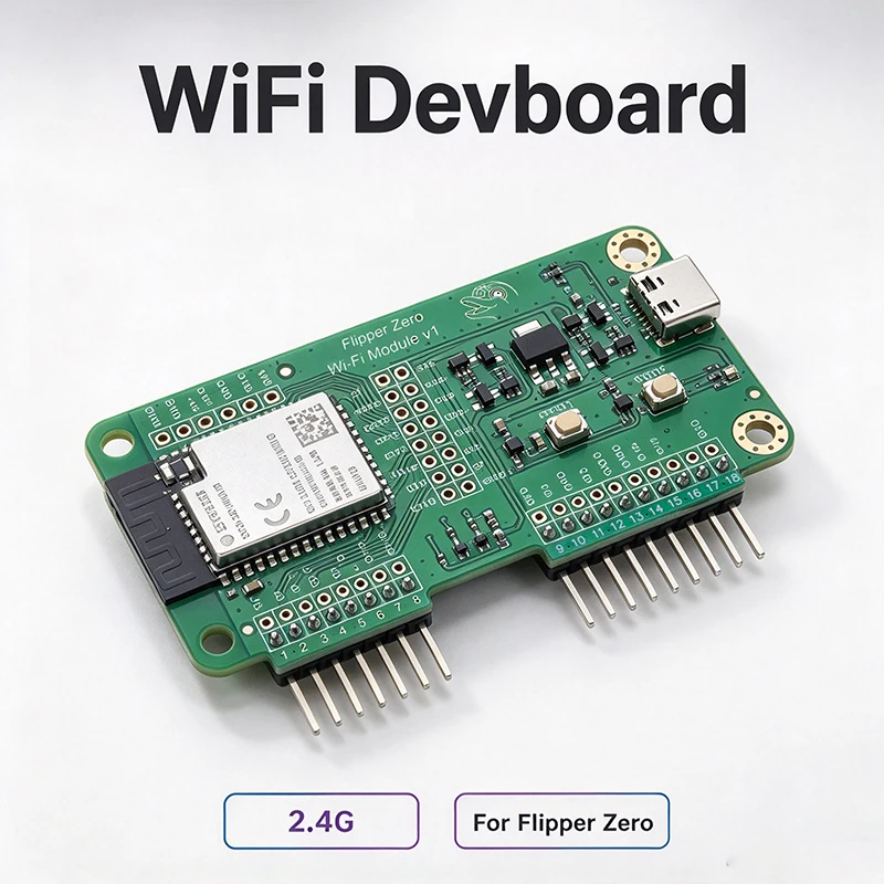 Wi-Fi Devboard for Flipper Zero with Pre-Installed Firmware, ESP32-S2 Wireless Development Board, GPIO Expansion Module