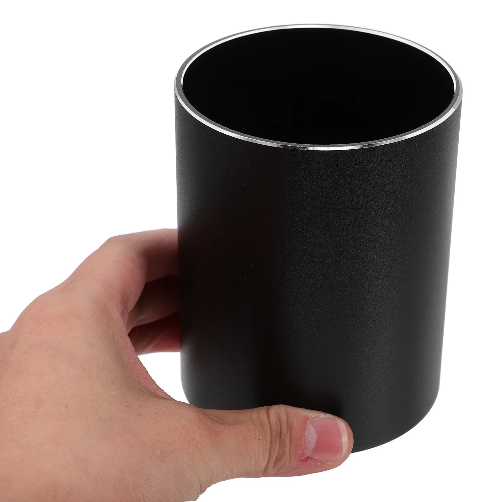 سبائك الألومنيوم قلم رصاص حامل الكأس جولة مكتب حامل قلم مستقر عدم الانزلاق قاعدة فرشاة للمكياج تخزين منظم سطح المكتب