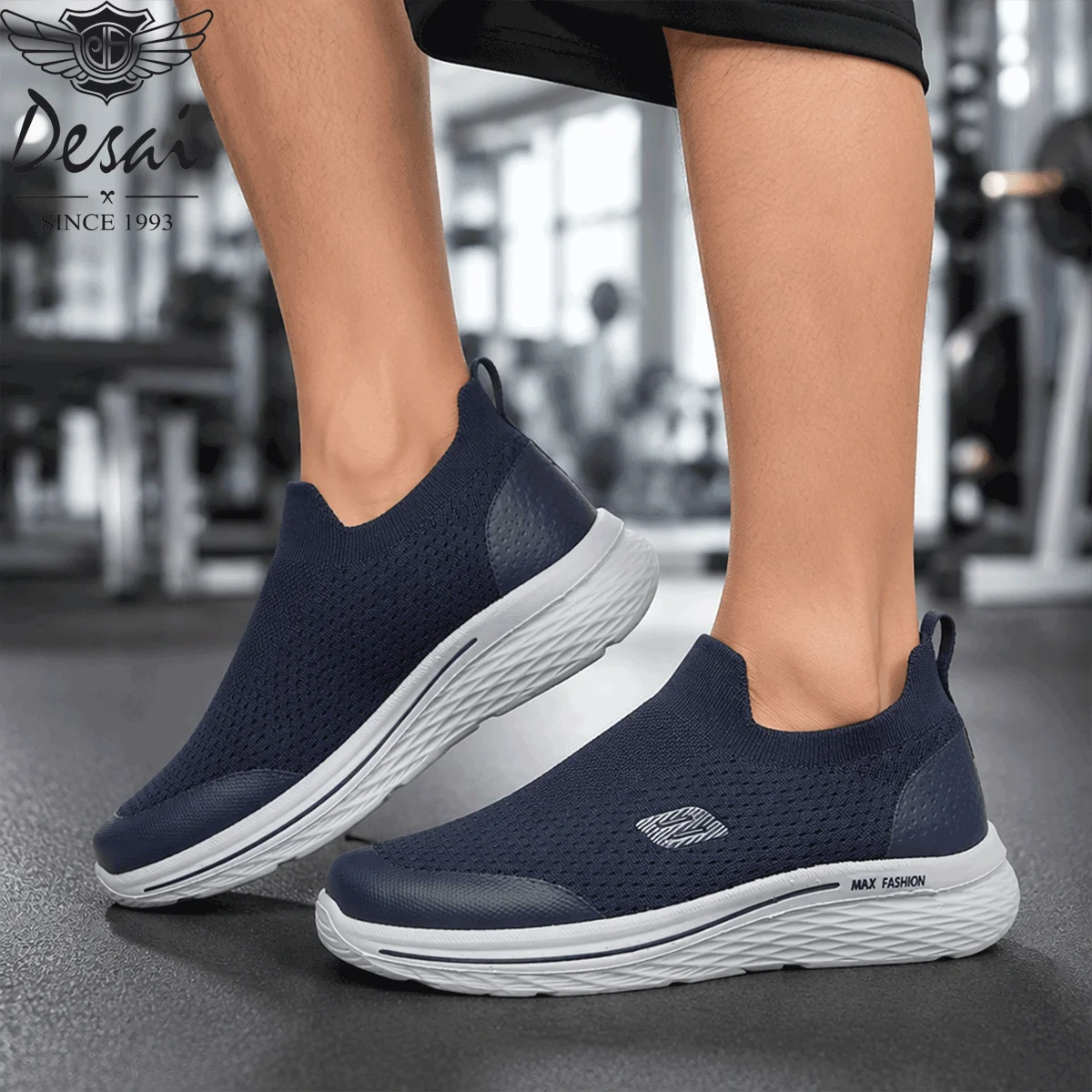 Desai Herren 2026 Herbst Slip-On Mesh Freizeitschuhe Weiche Dicke Sohle Sneakers Schulbedarf Studenten Alltag Outdoor – Detail 7