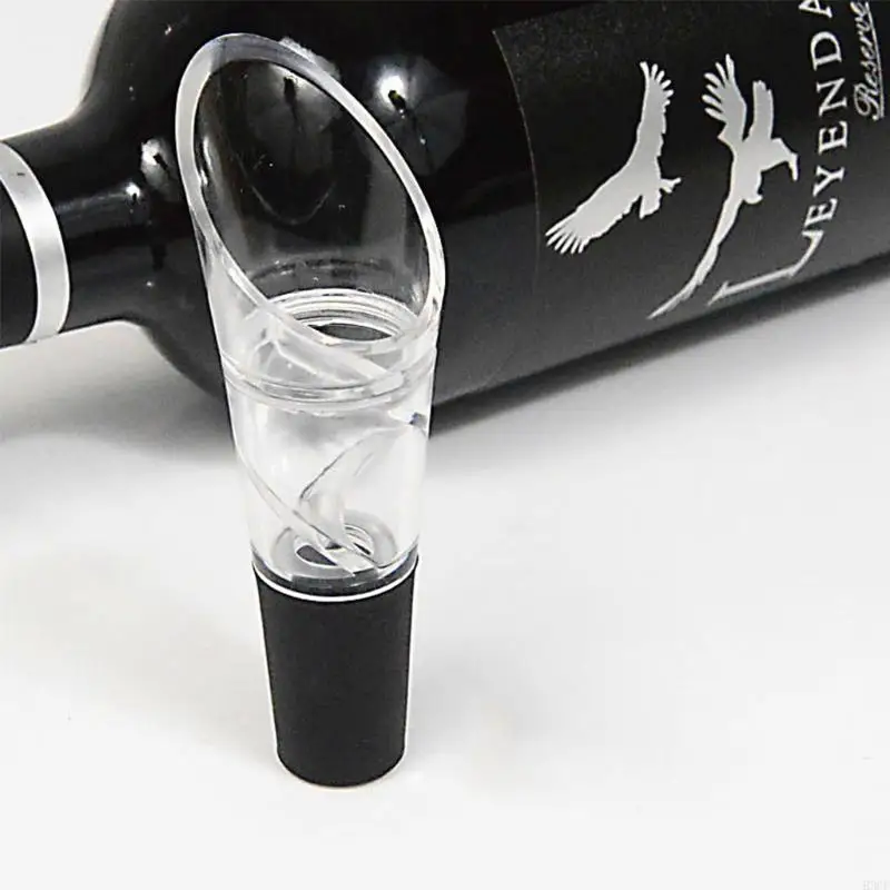 H3CF 1PC สำหรับการไหลข้ามไวน์ Aerating Pourer Spout Decanter Aerator อย่างรวดเร็ว