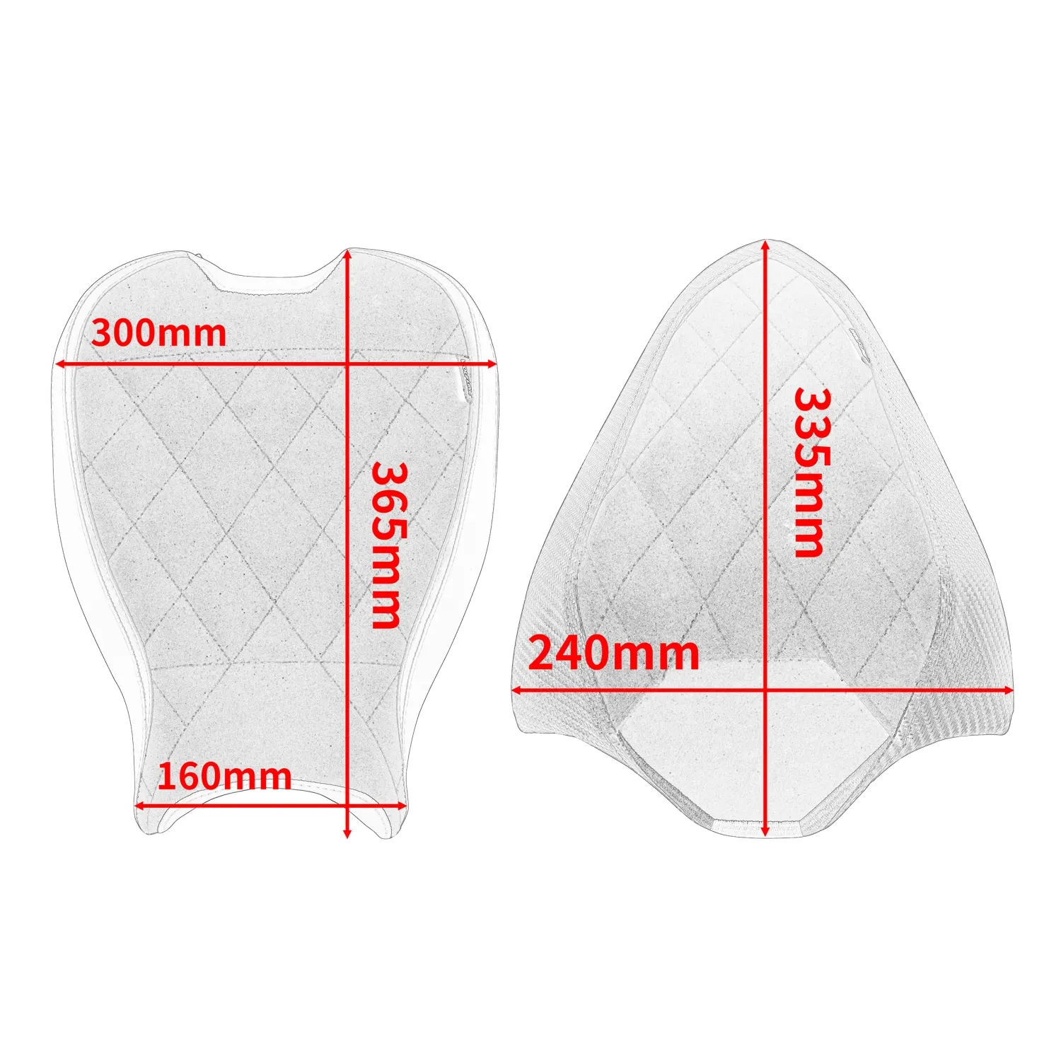 WOLFLINE Rider Passenger Double Seat for Ducati Streetfighter V2 2022-2023 Front & Rear Seat Cushion,Comfortable for Long Rides