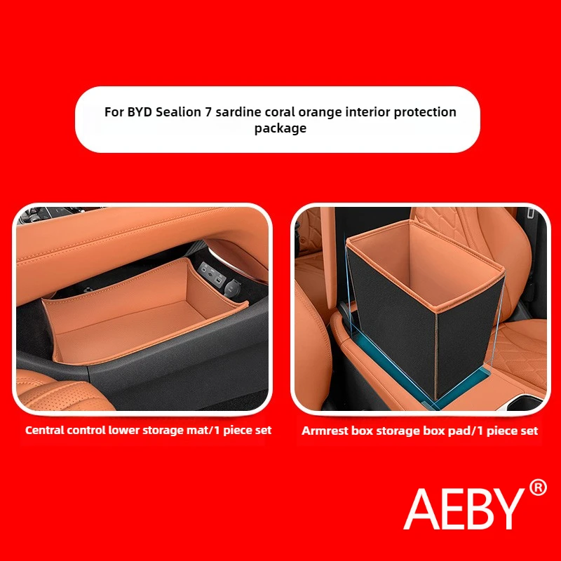 

AEBY For BYD Sealion 7 2024 Center Console Lower Storage Tray Mat, Anti-Slip Lower Box Organizer, Car Interior Accessories