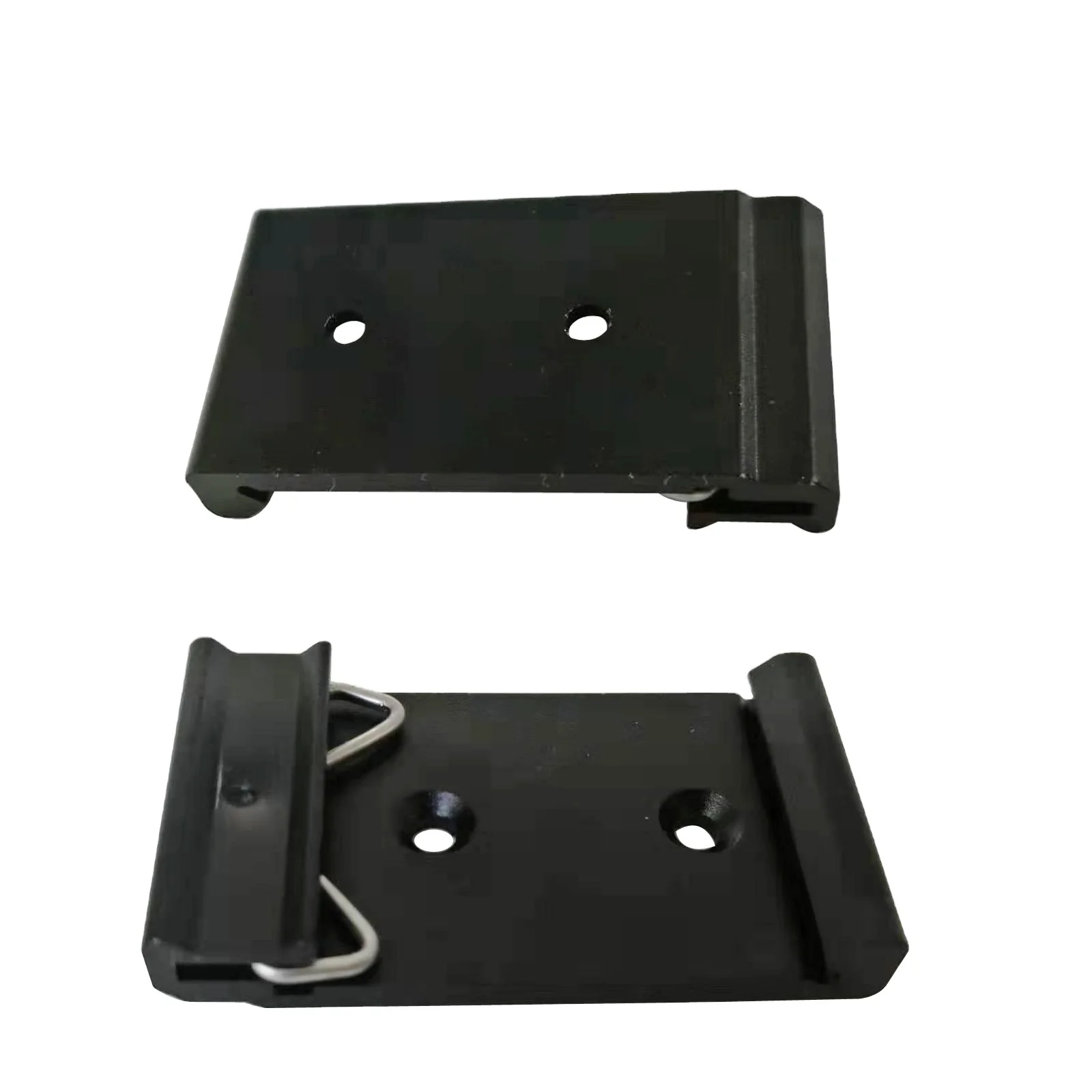 20PCS DIN Rail Mount Clip Snap 1.08 Width Universal 35mm Standard Black Aluminum Alloy 4-Pack DIN Rail Fixed Clamp