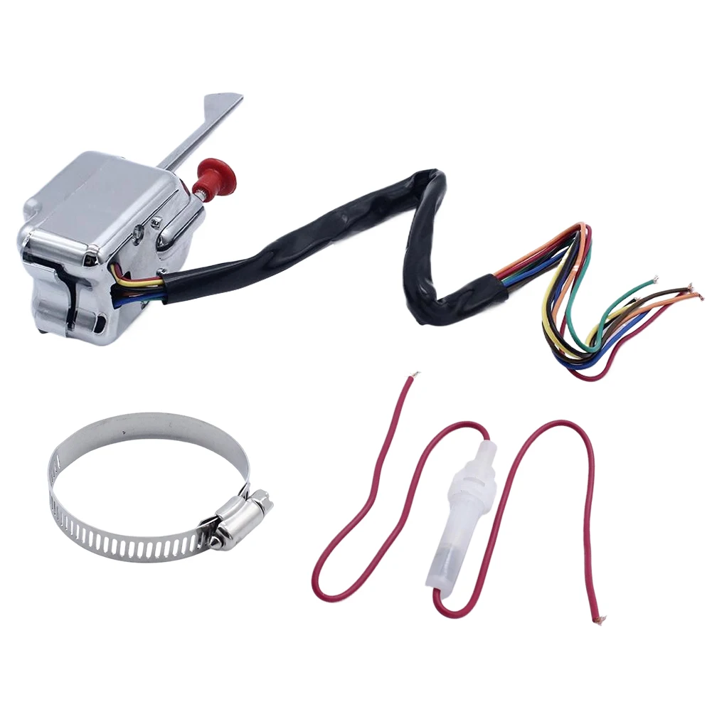 

Chrome 12V Street Hot Rod Turn Signal Switch Replacement Replaces P021-TS-HL101 for Ford for Buick GM Car Accessories