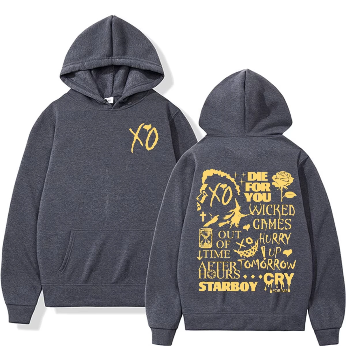 The Weeknd After Hours Til Dawn Album Song Lyrics Kapuzenpullover für Herren und Damen, Harajuku Retro Gothic Sweatshirt, Langarm, Oversized Hoodie – Detail 9