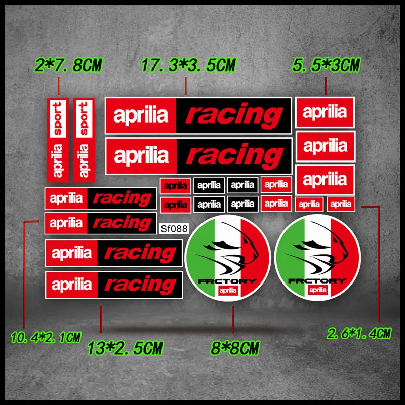 Reflective Motorcycle accessories stickers Decals waterproof for Aprilia racing