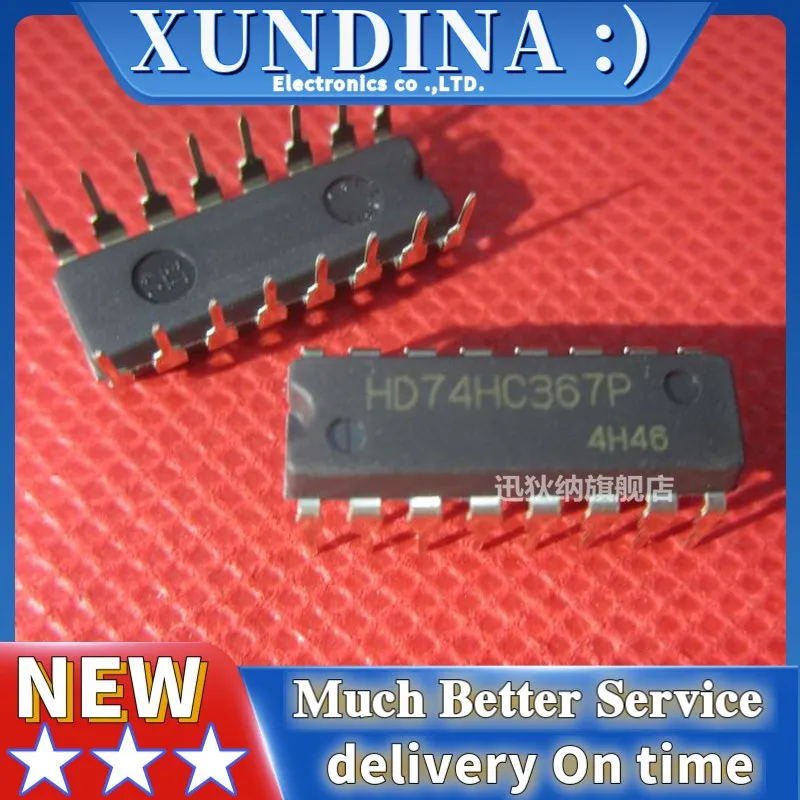 10 pçs/lote hd74hc367p dip16 novo e original ic