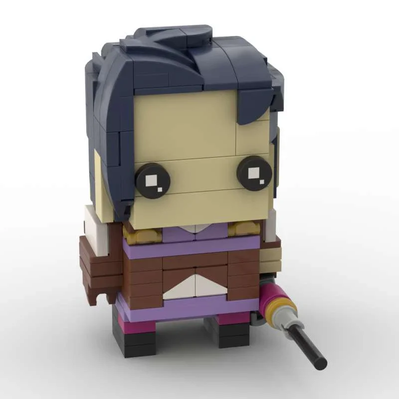 معركة مدينتين Moc Brickheadz Arcane Series Jinx Vi Ekko Chilko اليدوية بنة صغيرة نموذج جمع مجموعات الالعاب هدية