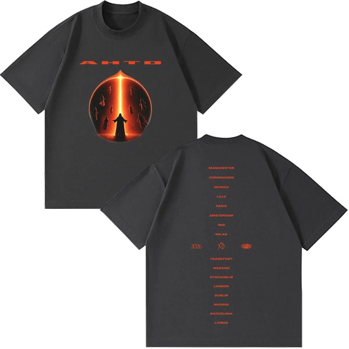 The Weeknd After Hours Til Dawn 2026 Tour Print Vintage T-Shirt Men Women Fashion T-shirt Summer Cotton Casual Hip-hop T-shirts