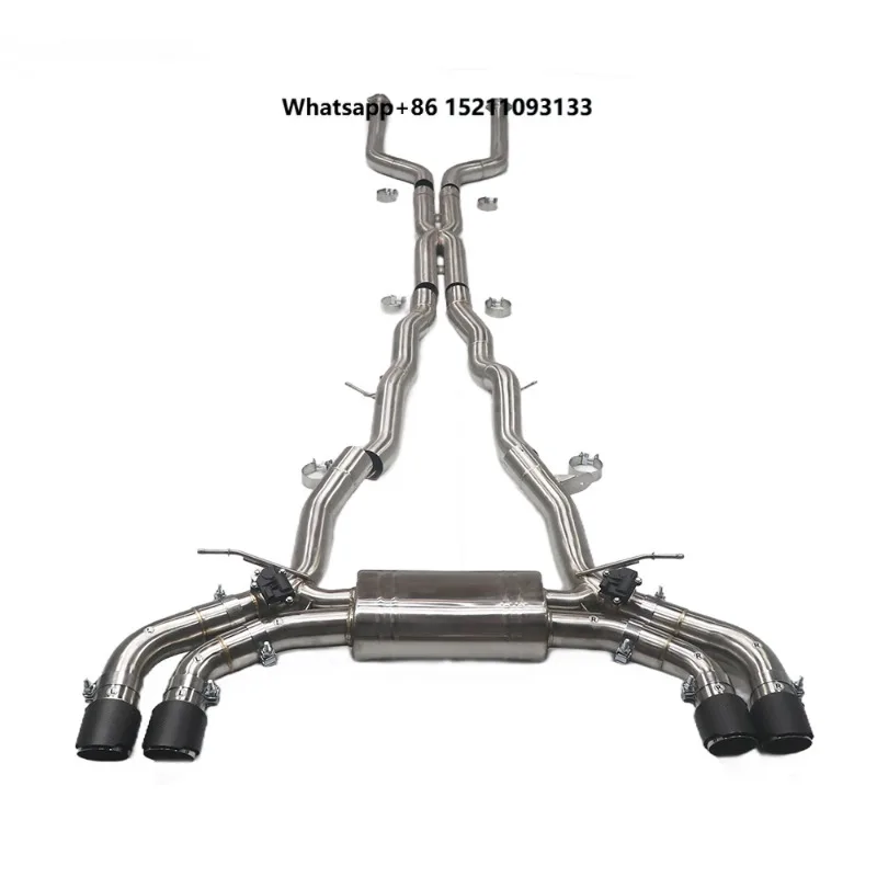 G90 2025+ S63 4.4T Performance Muffler Stainless Steel 80mm Brushed Polished Exhaust Pipes Tuning 5
