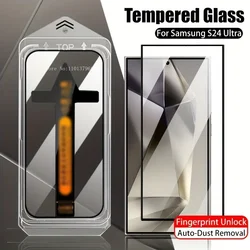 2Pcs Full Cover Premium Tempered Glass Screen Protector for Samsung Galaxy S24 Ultra S24 S23 S22 S21 Plus Glass Film