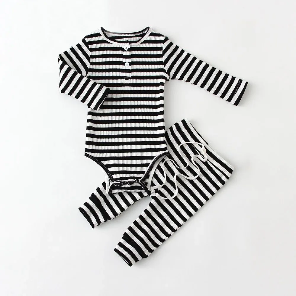 

2025 New Baby Boy Clothes Sets 2Pcs Newborn Bodysuit + Pants Baby Boy Playsuits, Spring Autumn Clothing For Baby 3-24Months
