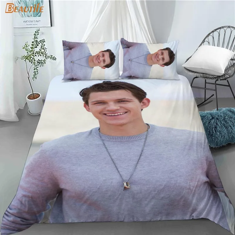 Hot Sale Tom Holland 1 Duvet Cover 2 Pillowcases Polyester Fabric Bedding Set Family Boy Kid Set Duvet Cover Set 1202