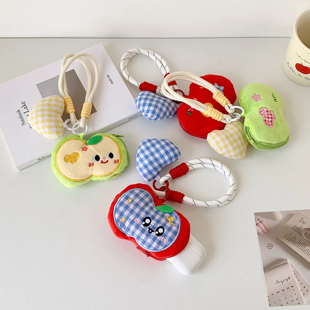 

Soft Coin Purse Headphone Storage Bag Keychain For Accessories Girls Gift