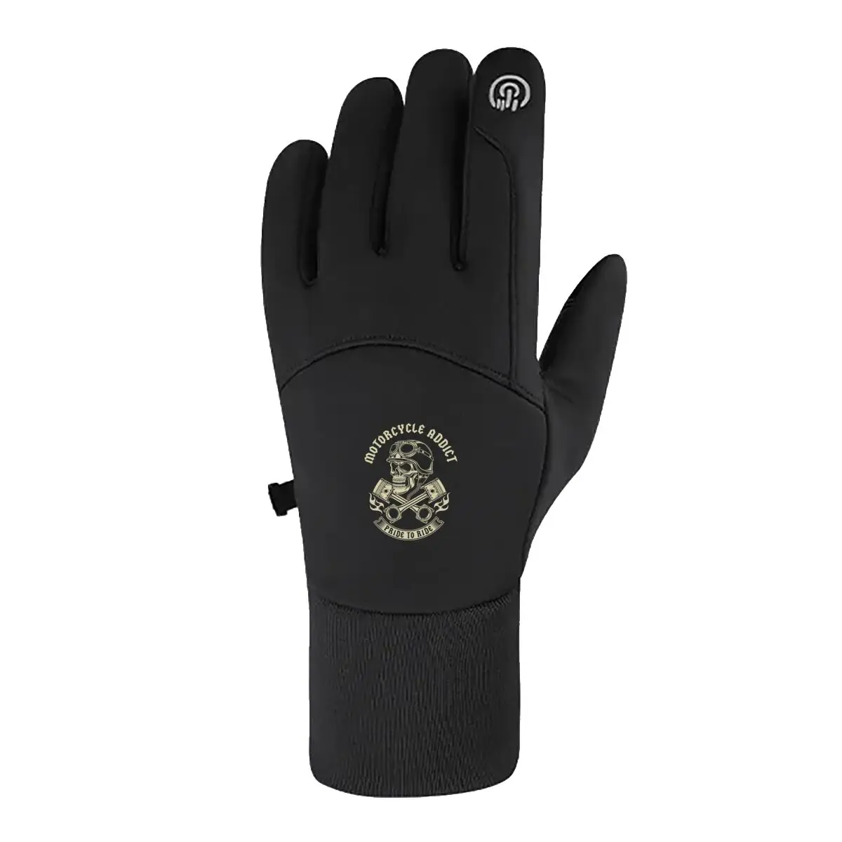 

Мотоцикл Addict Череп и поршни с логотипом Спорт на открытом воздухе Бег Зимние велосипедные перчатки с сенсорным экраном
