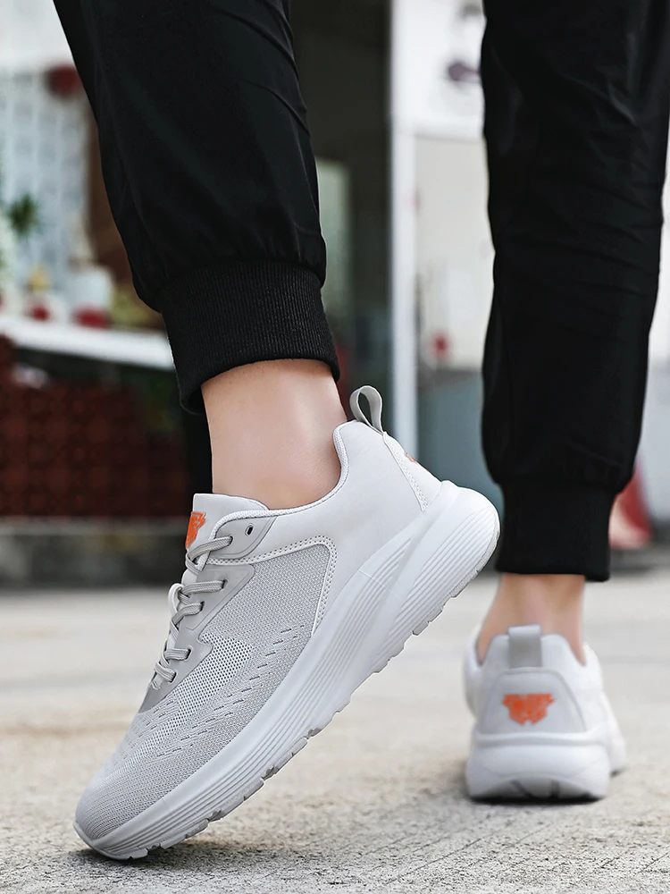 

Men's Summer Large Size Wide Last Casual Sports Shoes Lightweight Running Shoes Thick Bottom Big Foot Flat Shoes