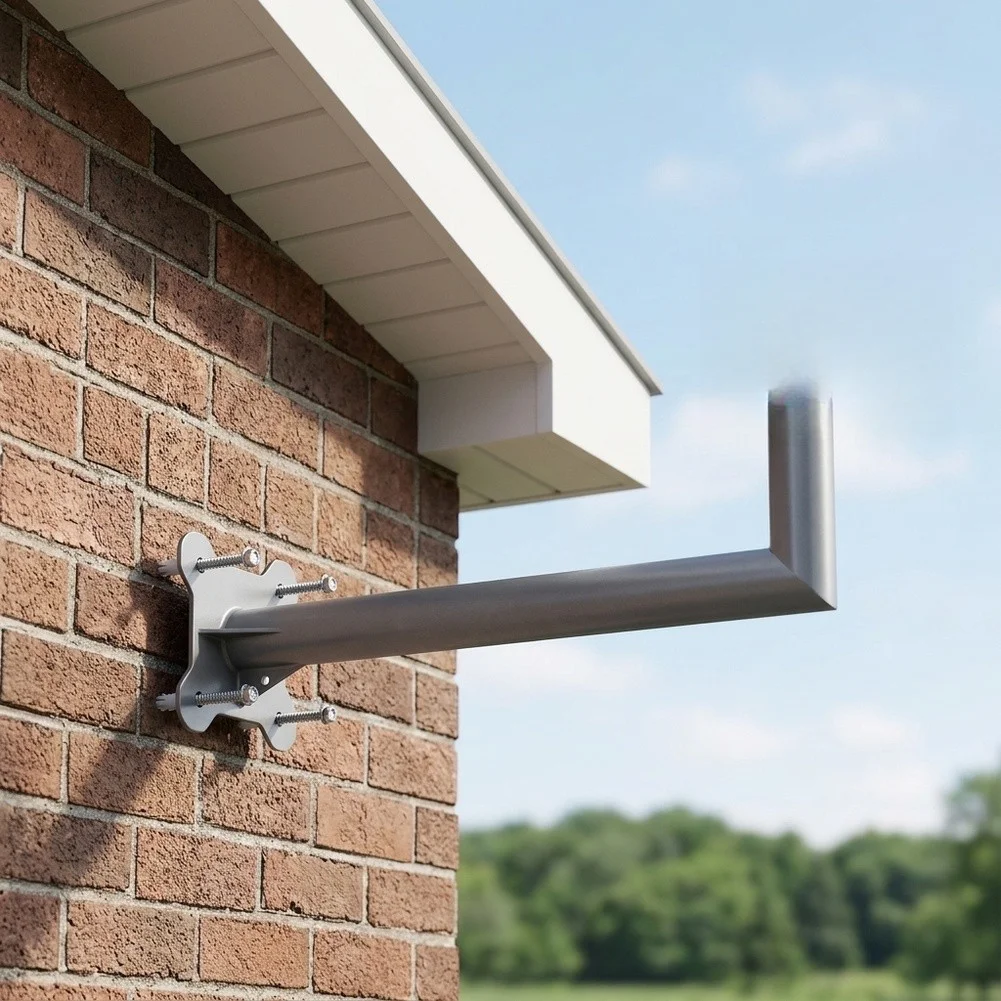 For Starlink For V5 Compatible L-Type Extended Wall Bracket for Eave Installation 360 Rotation and Rust Resistant Aluminum Alloy