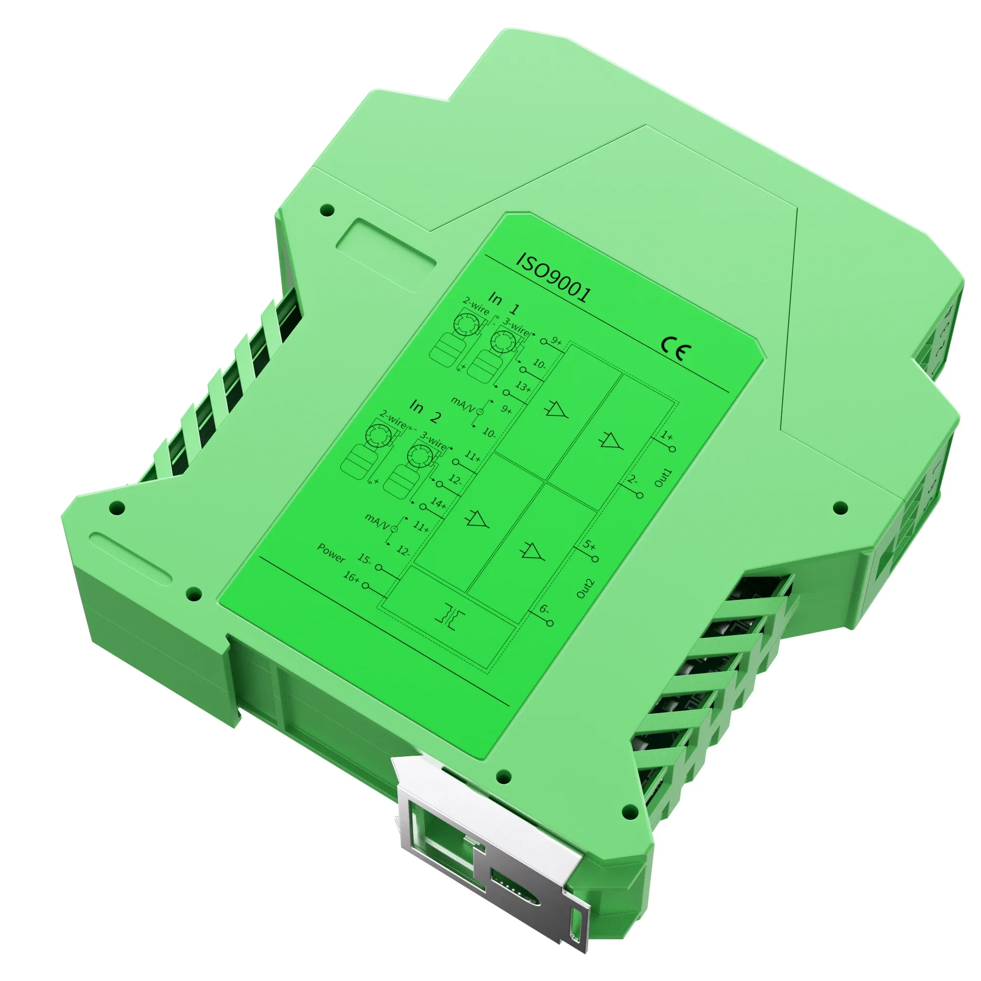 0-10V 0-5V Input Galvanic Signal Isolator Converter 4-20mA 0-20mA Output 2 In 2 Out High Linearity Signal Isolation Distributor