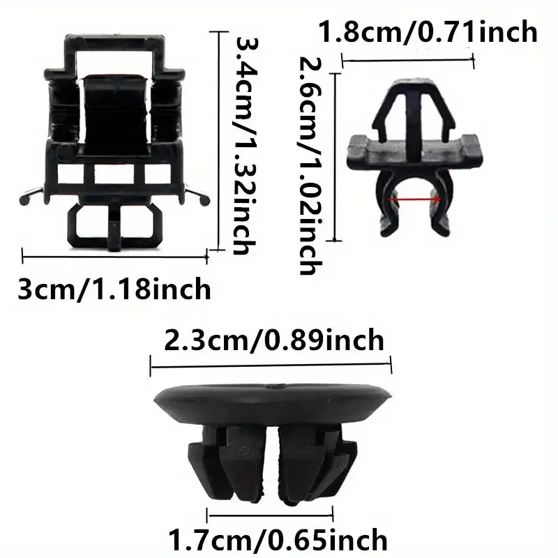 3Pcs/Set Car Hood Lever Bracket Fastener Automotive Interior Plastic Fastener Clip Opener Retainer Grommet Clip 90601-S84-A01