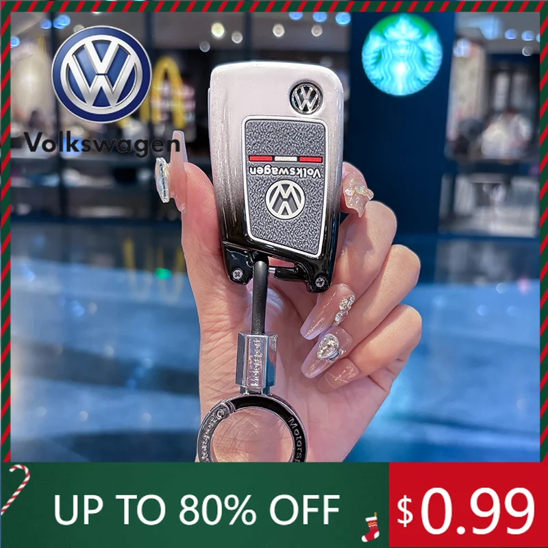 

For VW Volkswagen Jetta MK5 Golf Car Flip Key Case Cover Shell For VW Volkswagen Golf 7 MK7 Tiguan MK2 For Seat Ateca Leon FR 2