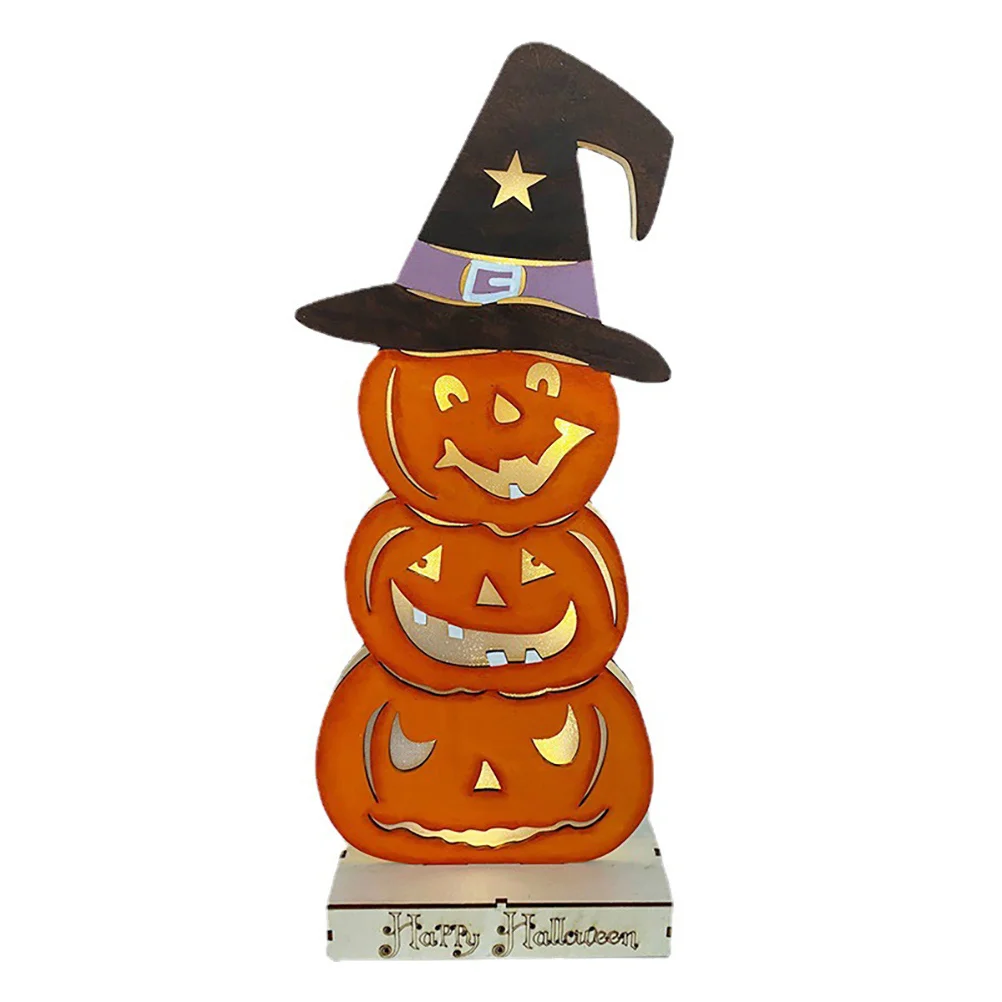 

1pc Luminous Pumpkin Ornament Halloween Decoration Home Decor Desktop Adornment Fun Party Gift Orange Small Night Light