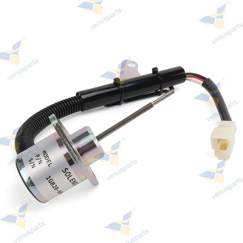 1G820-60022 Fuel Shut Off Stop Solenoid Valve 12V  SA-5156 1503ES-12A5SUC9SLC24 For Kubota Excavator KX41 KX016 KX018 U15 D782