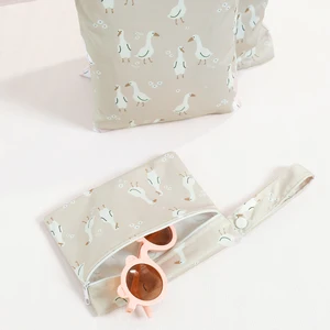 Gıf'ler-Bebek Bezi Çantası taşınabilir, Tuvalette saklama Çantası, Geri Dönüştürülmüş Kumaş, Su geçirmez, ıslak ve kuru, 3 Adet Borsada ilk 10 satış giysi ve içme №6