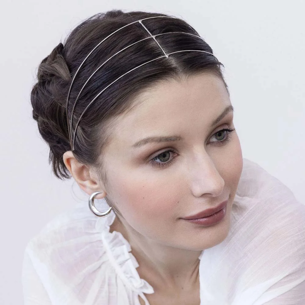 

Многослойная металлическая повязка на голову, свадебные женские украшения, модельер невесты, индийская шапка на голову, шляпа, аксессуары для волос для вечеринки, выпускного шоу