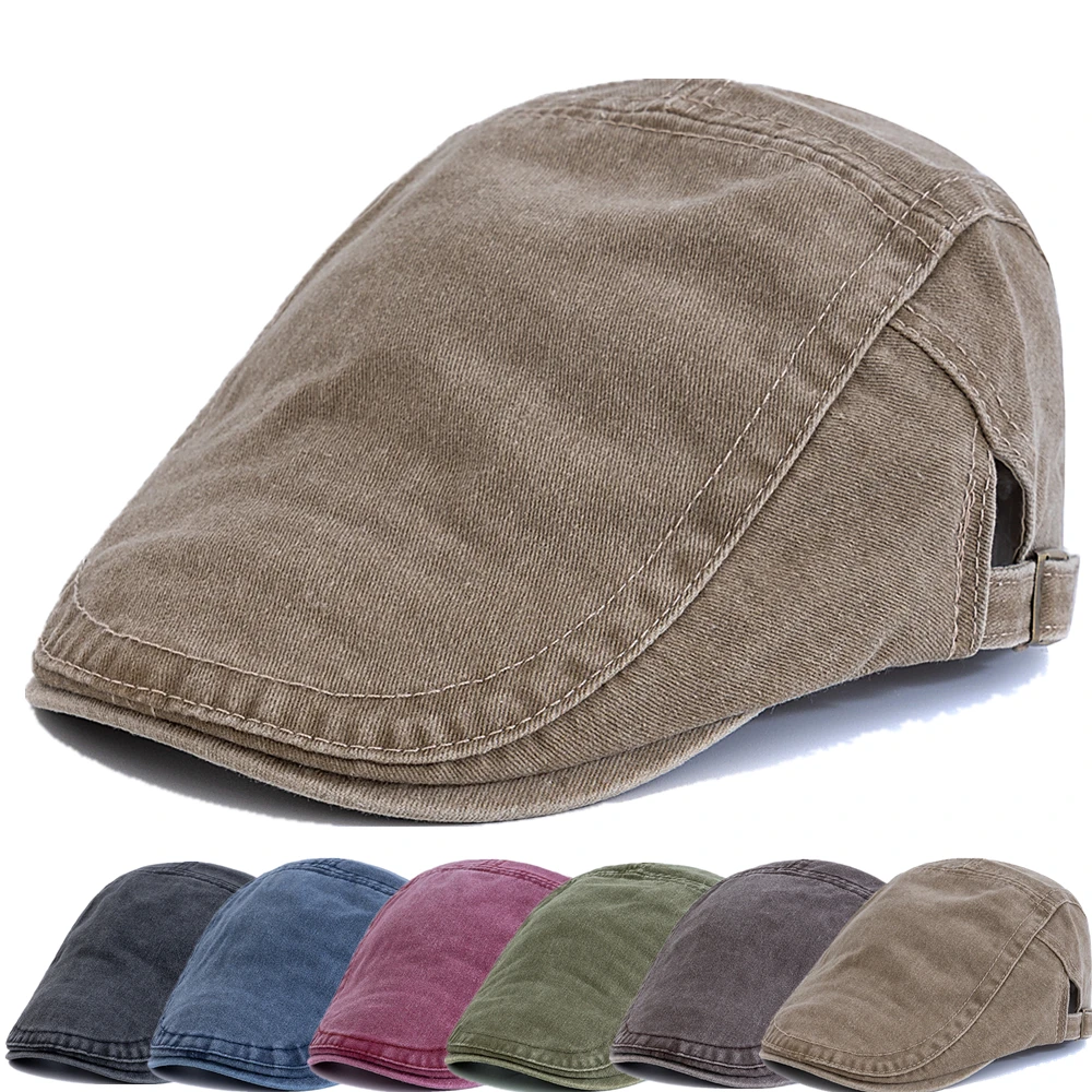 Neue Stil Unisex Sommer Outdoor Flachen Hut Sport Baumwolle Baskenmütze Kappen Einfarbig Casual Schirmmützen Stilvolle Casual Sonnenhüte