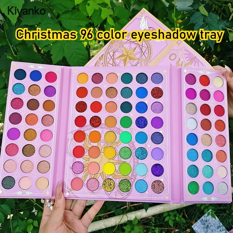 Christmas 96 color eyeshadow tray Shimmer Matte Glitter eyeshadow color stage ball special neon eyeshadow tray rare beauty