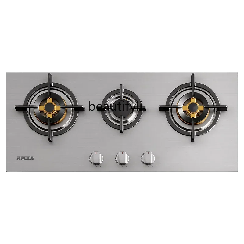 

YH Stainless stee household embedded gas stove European fire multi-head gas stove three-head stove