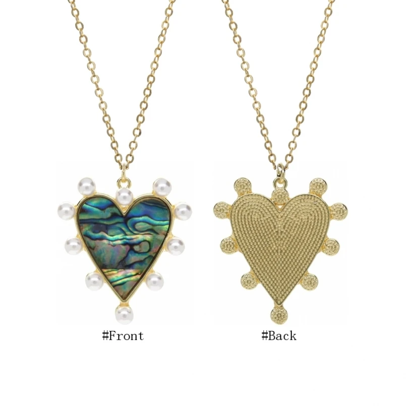 10Pcs Shell Point Her Chain Necklace Copper Gold Color 18+2inch Jewelry Special Gift For Women