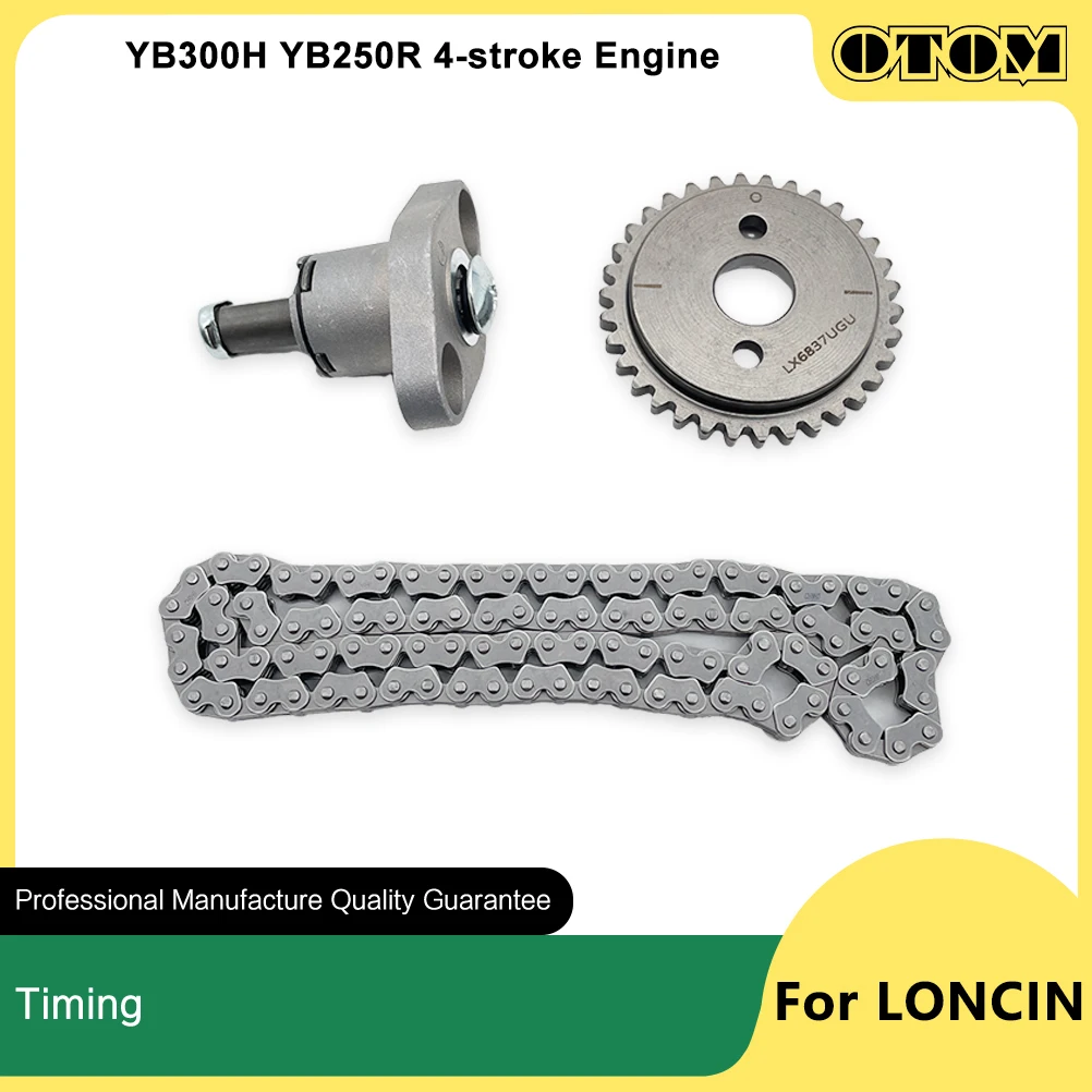 OTOM YB300H YB250R Motorcycle Camshaft Timing Chain Sprocket Tensioner Cam Drive Parts For LONCIN KEWS K23 HENGJIAN Accessories