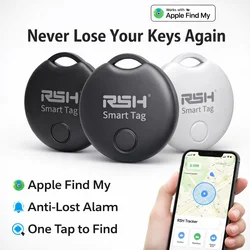 RSH 4PCS Smart Tracker Work For Apple Find My APP Smart Bluetooth GPS Tracker/Tag Anti Lost Reminder Locator Key Finder