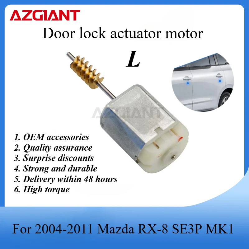 

AZGIANT Car door lock actuator motor for 2004-2011 Mazda RX-8 SE3P MK1 High quality copper carbon brush replacement parts OEM