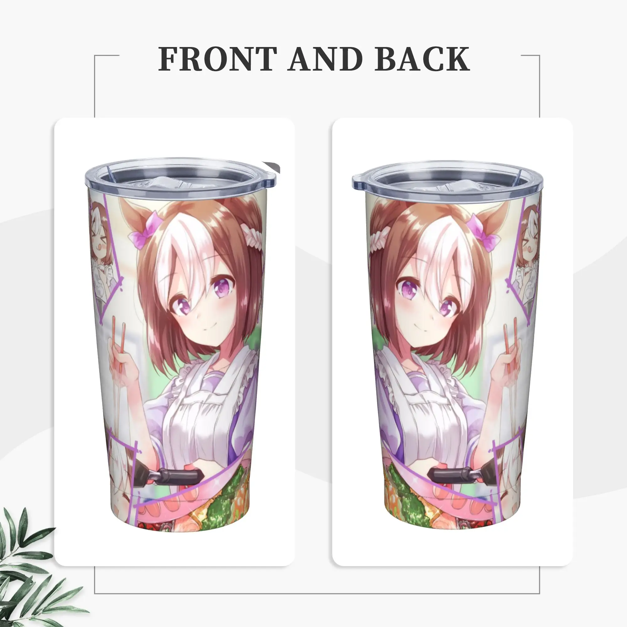 Stainless Steel Tumbler Umamusume Pretty Derby Cartoon Thermal Mug  Leakproof Hot Drinks Car Mugs Travel Water Bottle
