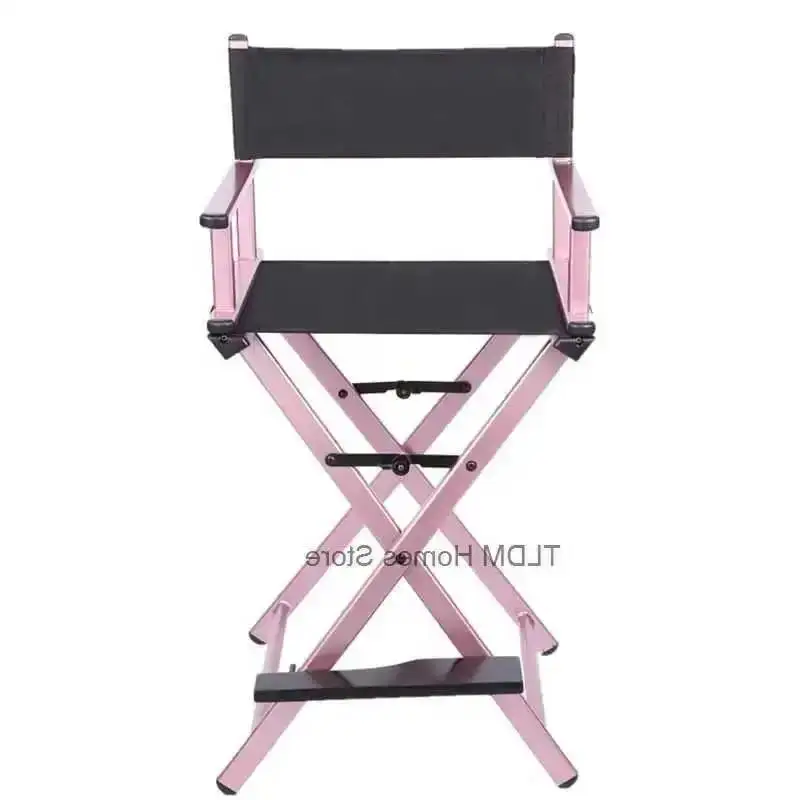 

High Chair Aluminum Alloy Portable Armchair Outdoor Beach Chairs Professional Foldable Director Makeup Folding Nordic Bar Stools