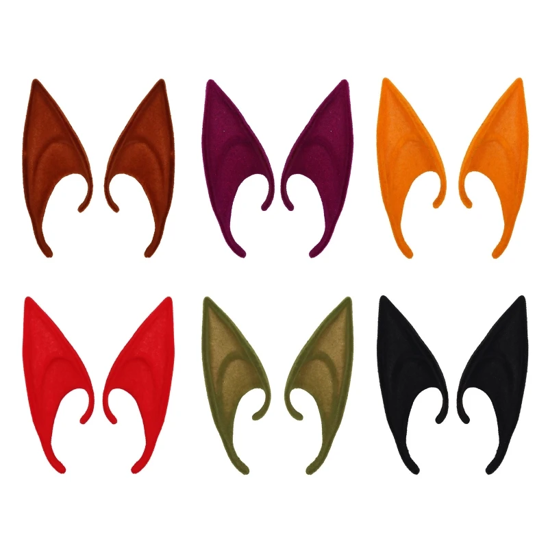 

2 Pcs Fairy Elf Ears Latex Fairy Elf Cosplay Ears for Cosplay Halloween Christmas Any Themed Party Masquerade Drop shipping