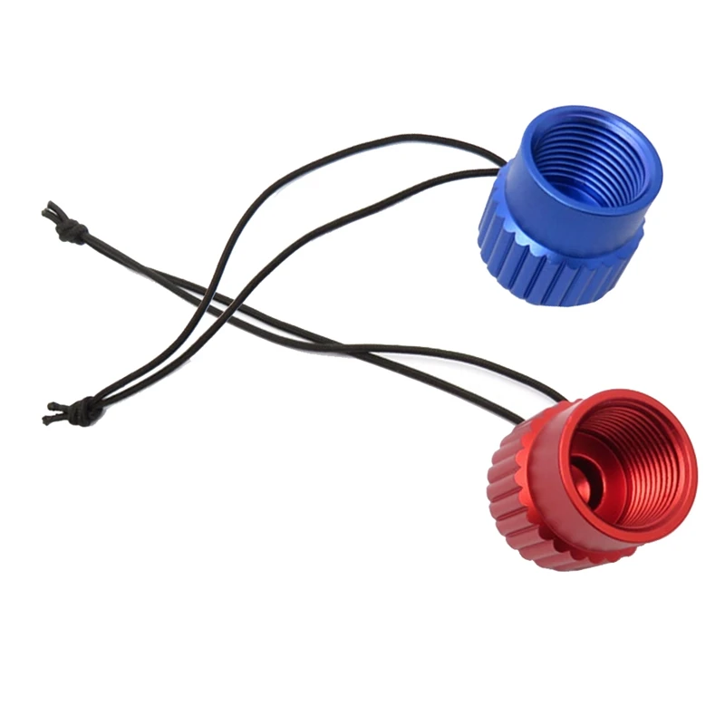 Scuba Diving Threaded Dust Cap Din 5/8-14NPS Dust Cap Aluminium Dust Cap Tank Valve End Cap Accessory Part Red