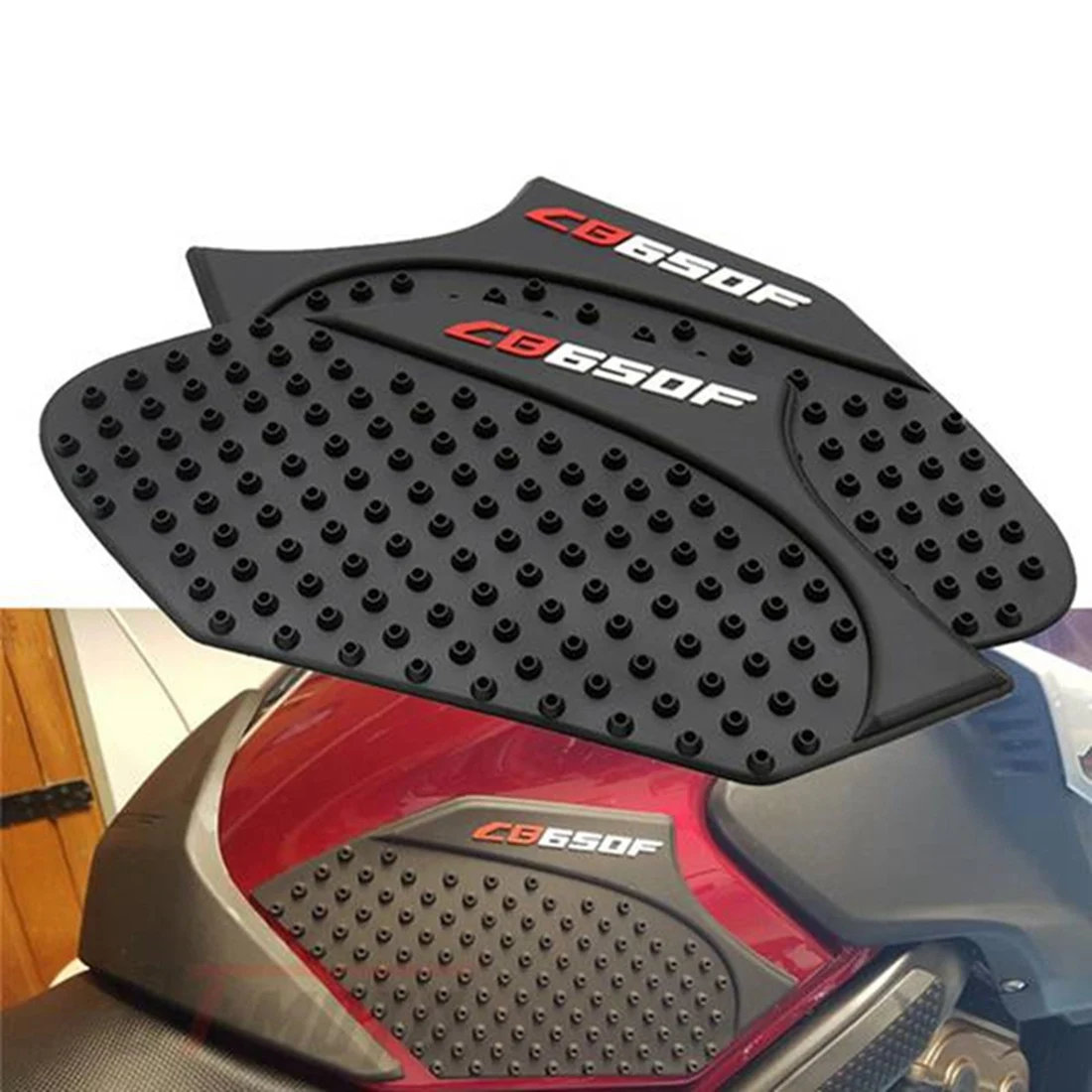 دائم-لهوندا CB650F CB 650 F 2014 2015 2016 2017 دراجة نارية المضادة للانزلاق خزان الوقود وسادة الجانب الغاز قبضة الركبة منصات الجر #4