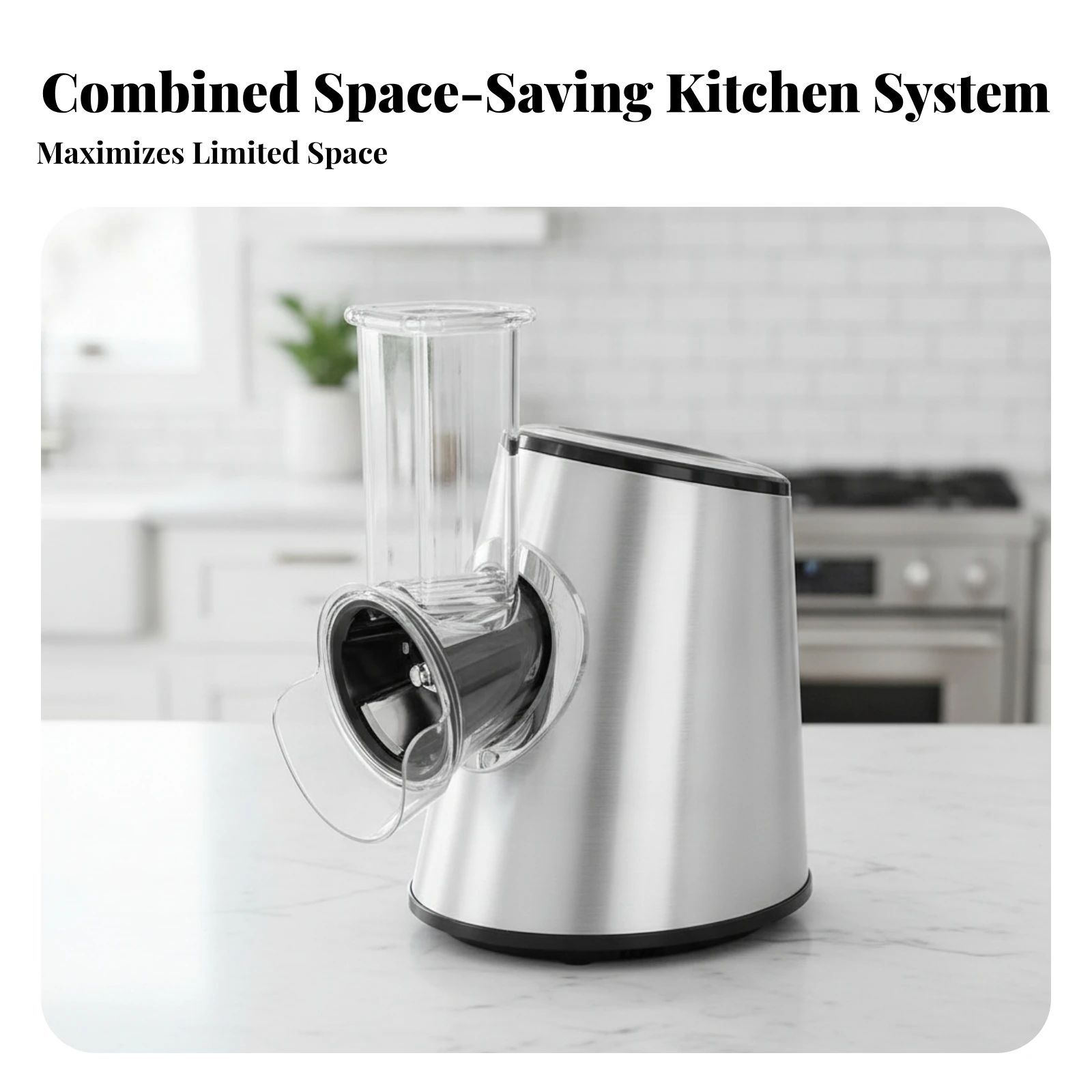 5-in-1 Food Cutter Stainless Steel Electric Vegetable Cutter Electric Food Shredder Multi-Functional Vegetable Shredder