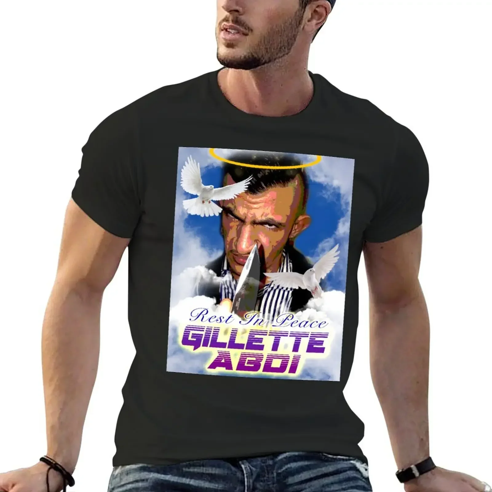 

GILLETTE ABDI RIP T-Shirt cute tops anime figures anime Men's t-shirts