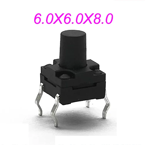 20PCS Sealed Waterproof 6x6mm H=4.3/4.5/5/5.5/6/6.5/7/8/9/10/11~15MM 4Pin DIP Key Button Momentary Tact Button Switch 4Pin DIP