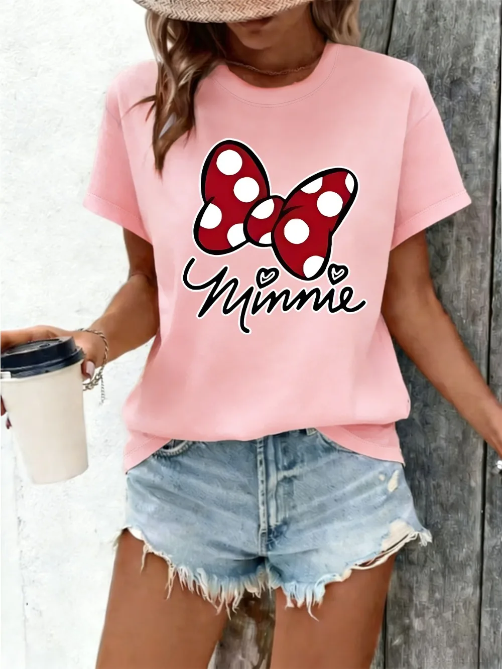 Rote Polka-Dot-Schleife im Minnie-Stil, niedliches Muster, Sommer, neu, erfrischend, atmungsaktiv, klassische, elegante Damenbekleidung – Detail 12