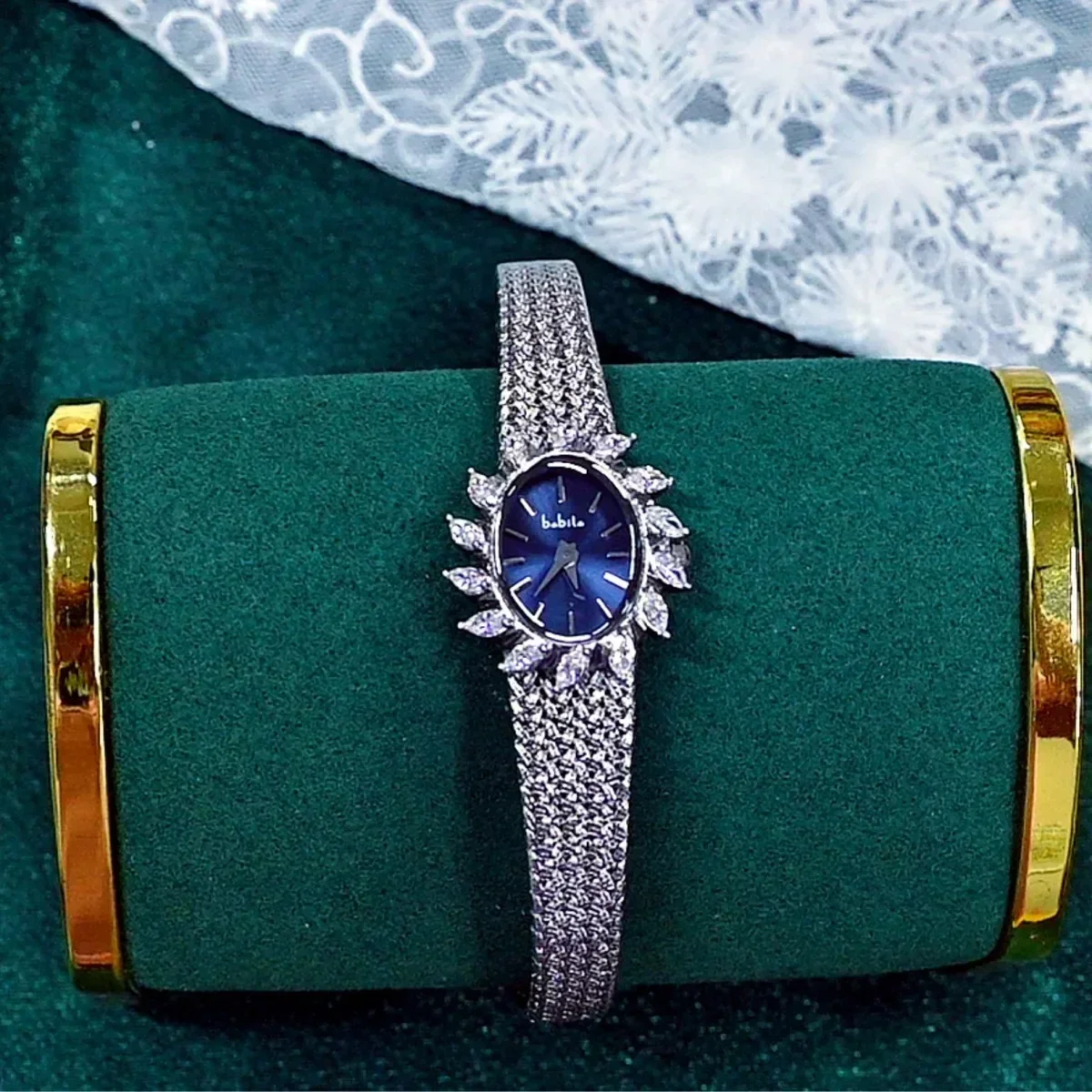 2024 orologio da donna Diamond Vintage Luxury Elegant Gifts to Lovers cinturino in ottone placcato oro 24K quarzo di alta qualità