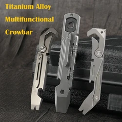 New TC4 Titanium Alloy Multifunctional Tool Quick Ratchet Screwdriver Pry Bar Bottle Opener Nail Extractor Convenient To Carry