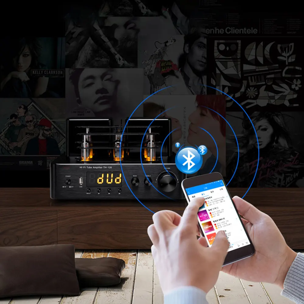 High-power Tube Amplifier Fiber Coaxial Bluetooth HIFI Amplifier