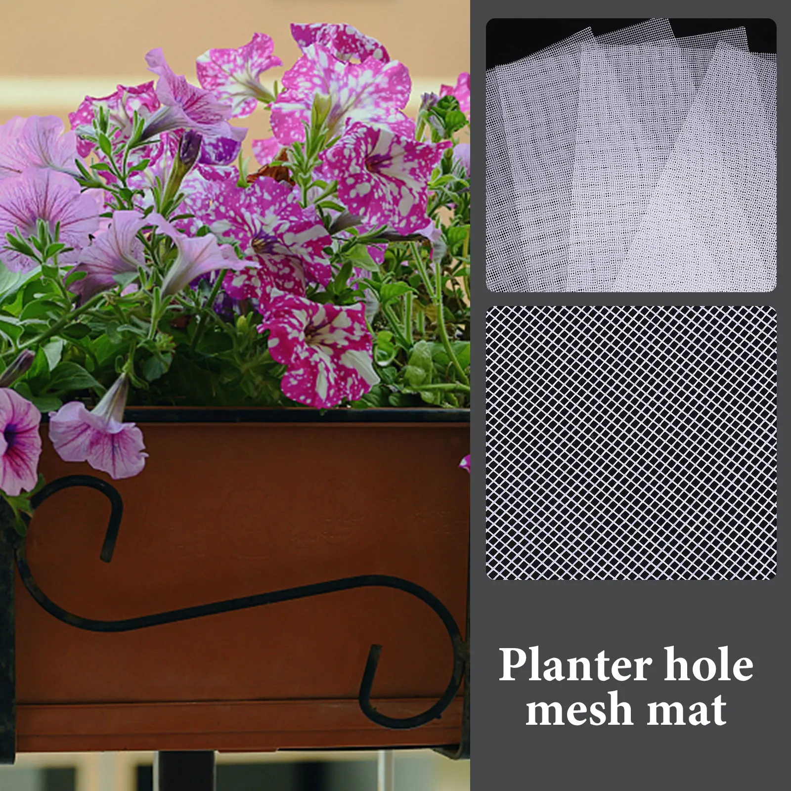 

5pcs Mesh Pad Fiberglass Drainage Gaskets Ventilated Flowerpot Base Cushion Planter Hole Mat Succulent Pot Pad Flowerpot Bottom