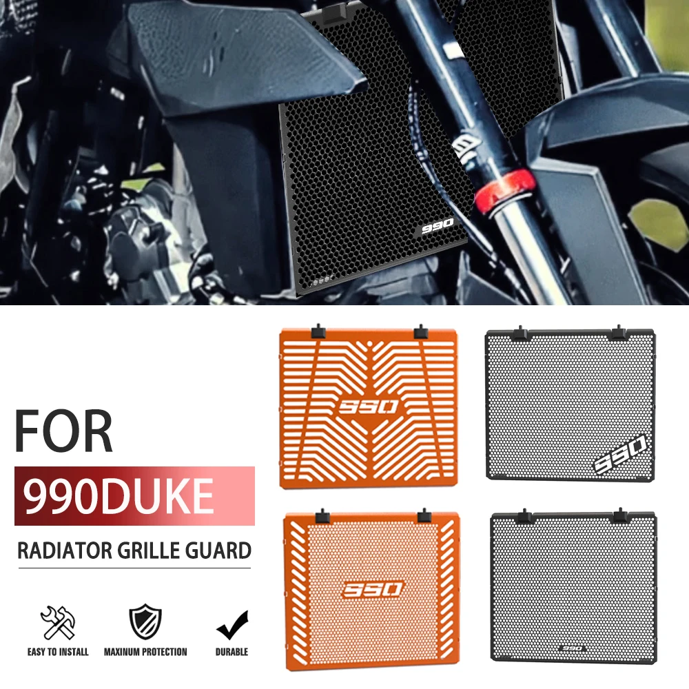 

For K-T-M Duke990 2024 2025 2026 990 Duke Motorcycle Radiator Grille Guard Grill Cover Protection Aluminum With Logo Accessories