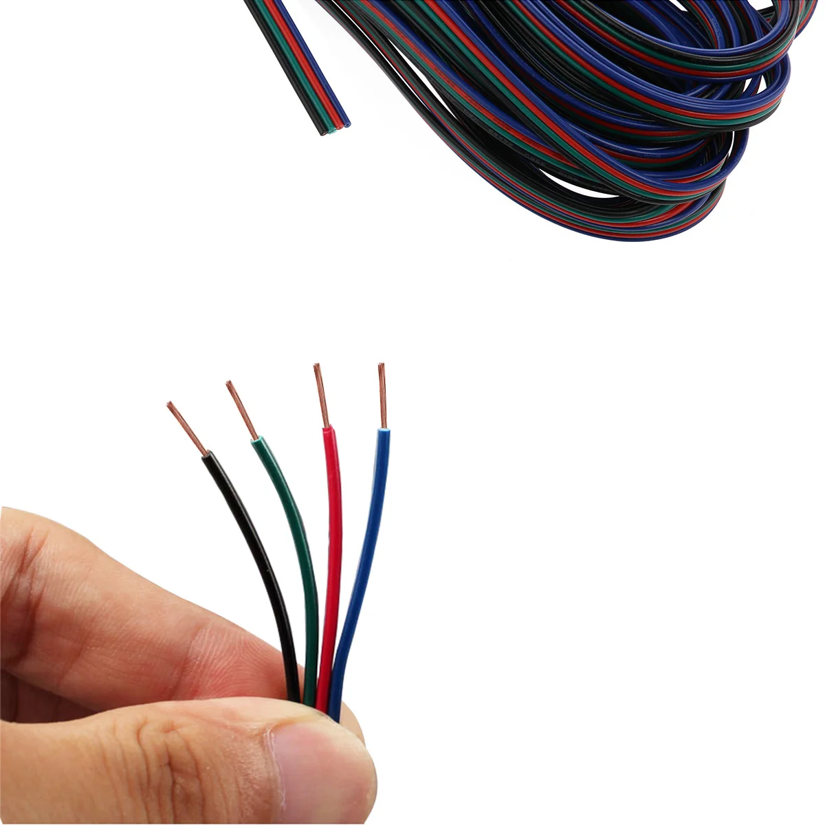 

10m 4 Pin Rgb Extension Cable Line Durable Plastic Copper Wire for 5050 3528 LED Strip Splitter Adapter 4 Pin Extension Cable